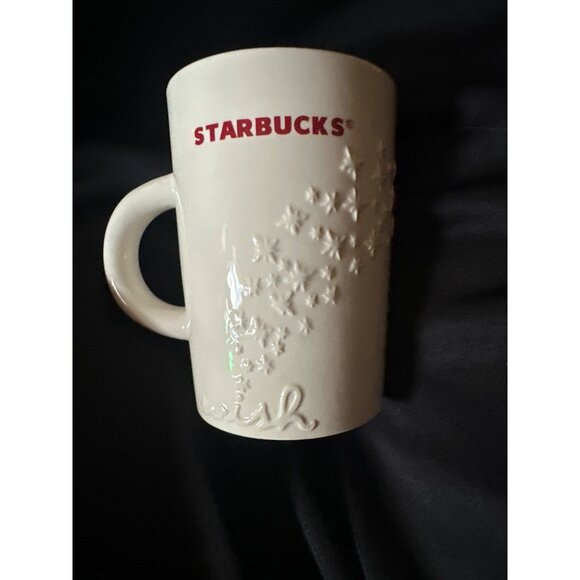 Starbucks Ceramic Mug 2010  Embossed Stars & Wish Design 10 Fl Oz - Picture 1 of 5